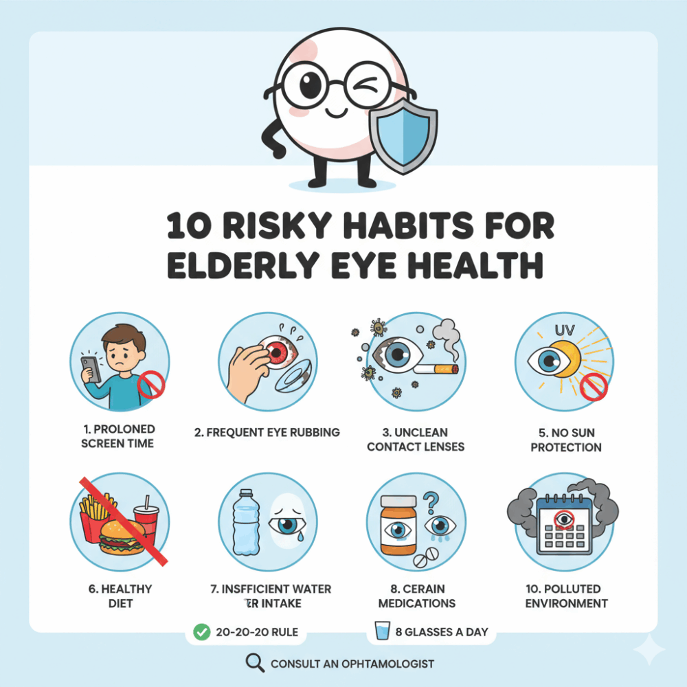 Eye Health Risks 10 พฤติกรรมเสี่ยงปัญหาตา ที่ผู้สูงอายุควรเลี่ยง เพื่อถนอมสายตา